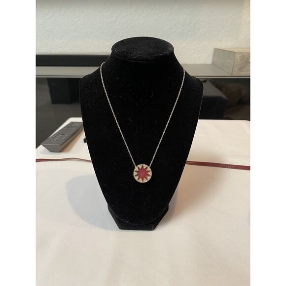 House of Harlow red leather - gold pendant, perfect condition. - Picture 2 of 16